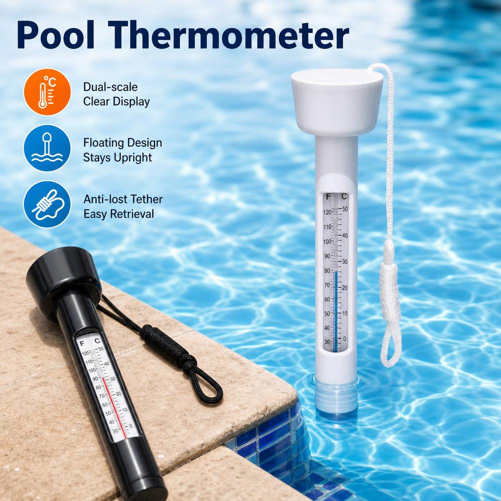 Marine Aquarium Hydrometer - Плавающий термометр для бассейнов с веревкой,