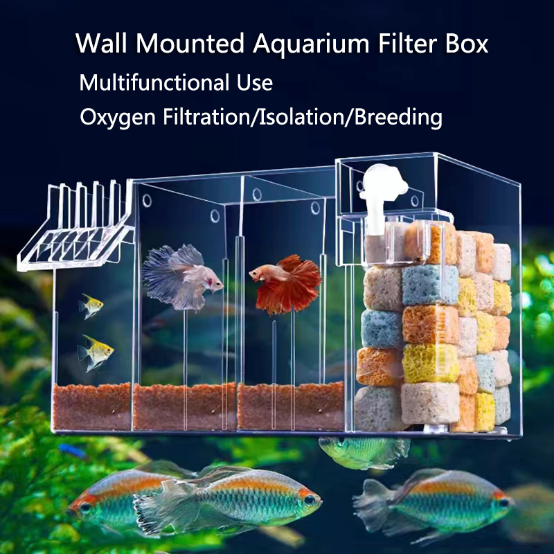 Marine Aquarium Overflow Box - 4 в 1 Аквариум Внешний фильтр
