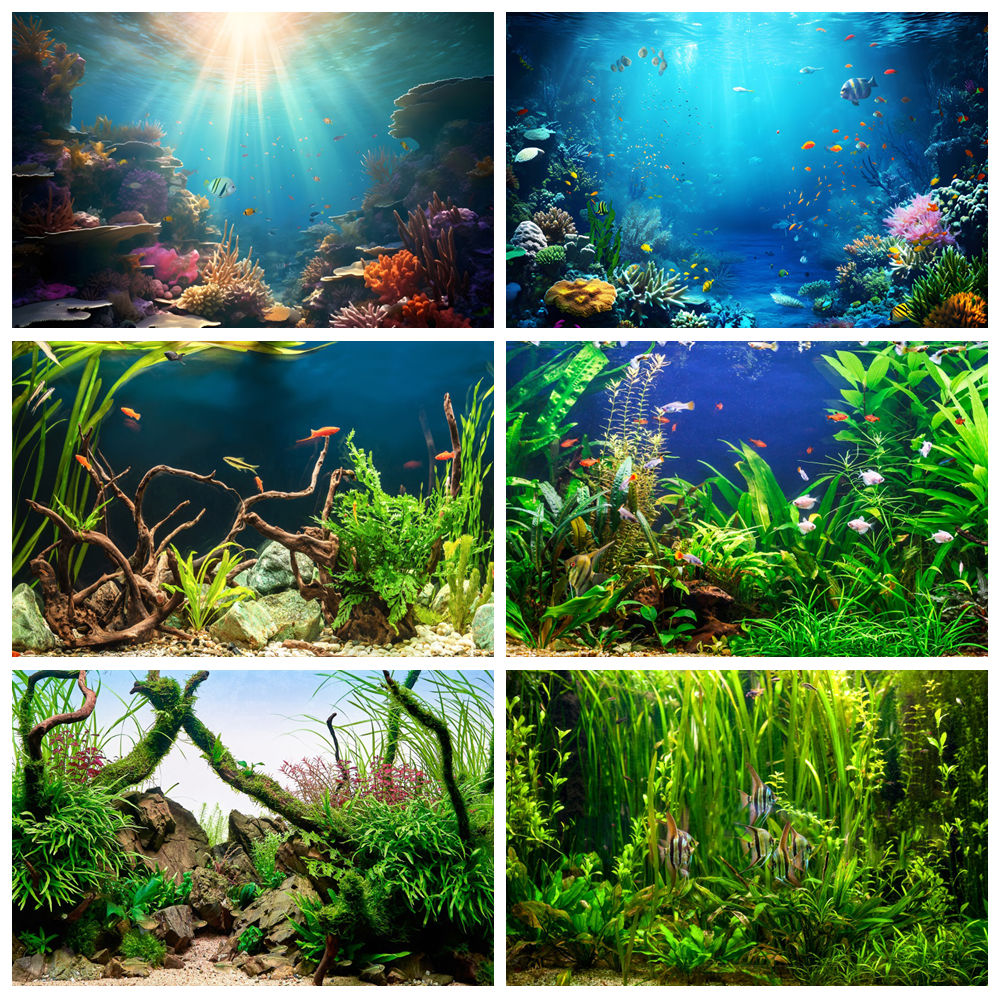 Aquarium Marine World - Фон для фотосъемки с морским дном,