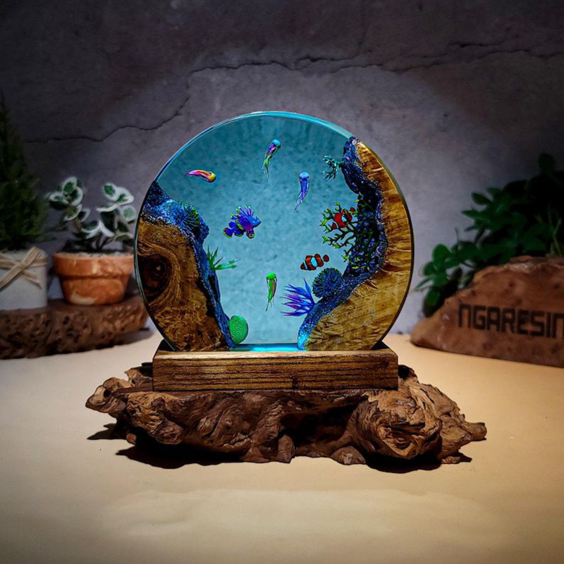 Aquarium & Marine Museum Universiti Malaysia Sabah Kota Kinabalu Sabah Photos - Ночник-светильник из смолы с морскими обитателями
