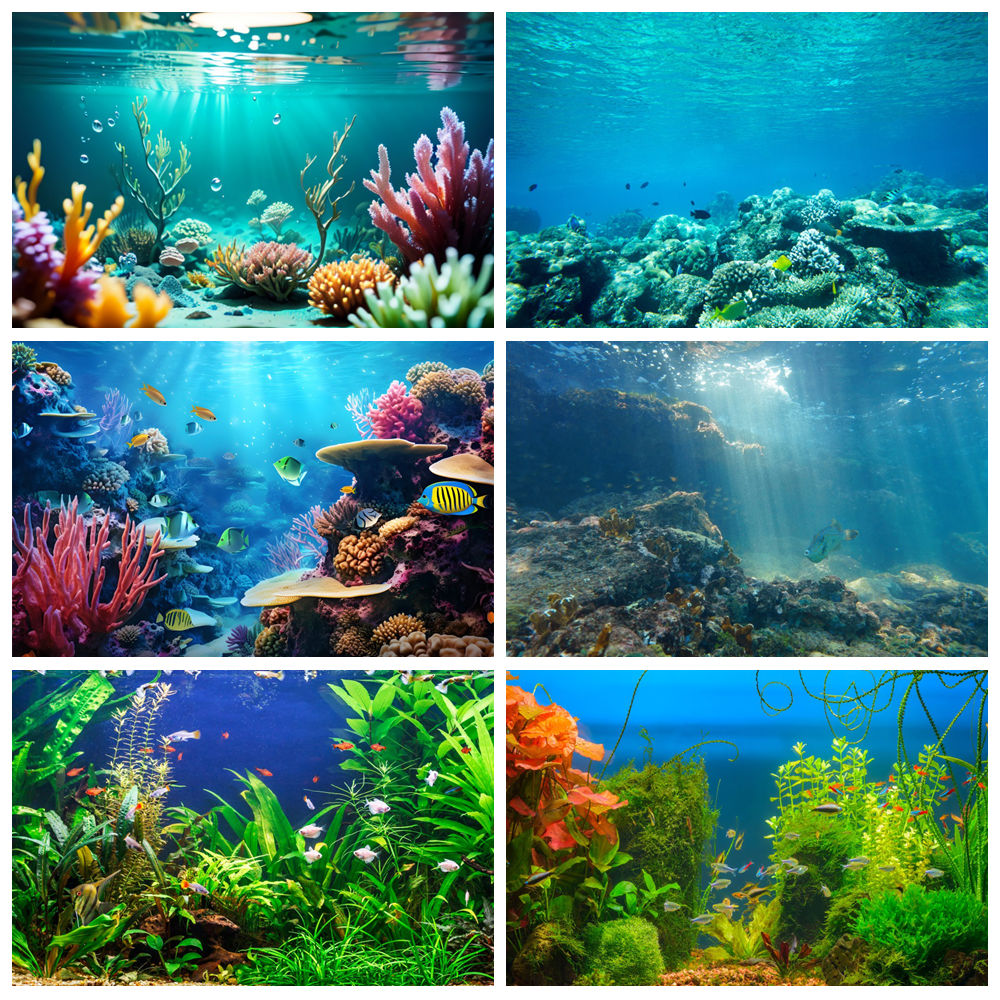 Aquarium Marine World - Подводный мир морского дна фон для