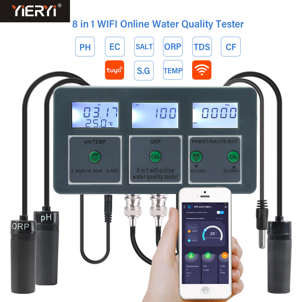 WiFi Tuya умный измеритель PH, – обзор и цена Marine Aquarium Water Analyzer